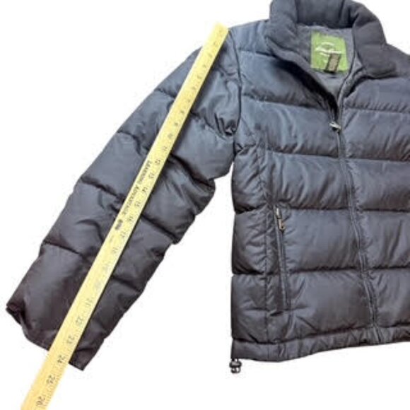 Eddie Bauer Black Goose Down Puffer Jacket Zip Front Warm Coat Women's Medium - Picture 11 of 14